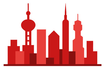 Obraz premium chicago skyline illustration