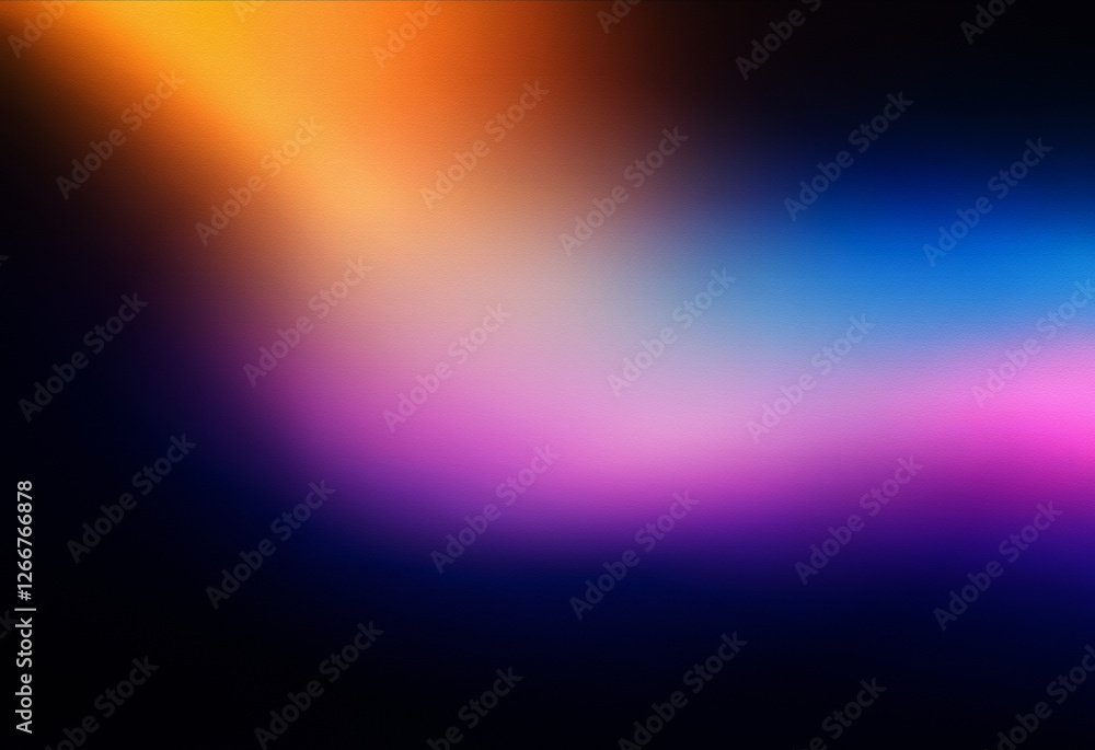 Leinwandbilder grainy texture background with a smooth color gradient. soft blur effect with orange, blue, and purp