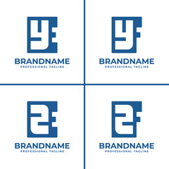 Letters EY FY EZ FZ Monogram Logo, suitable for any brand with EY YE FY YF EZ ZE FZ ZF initials