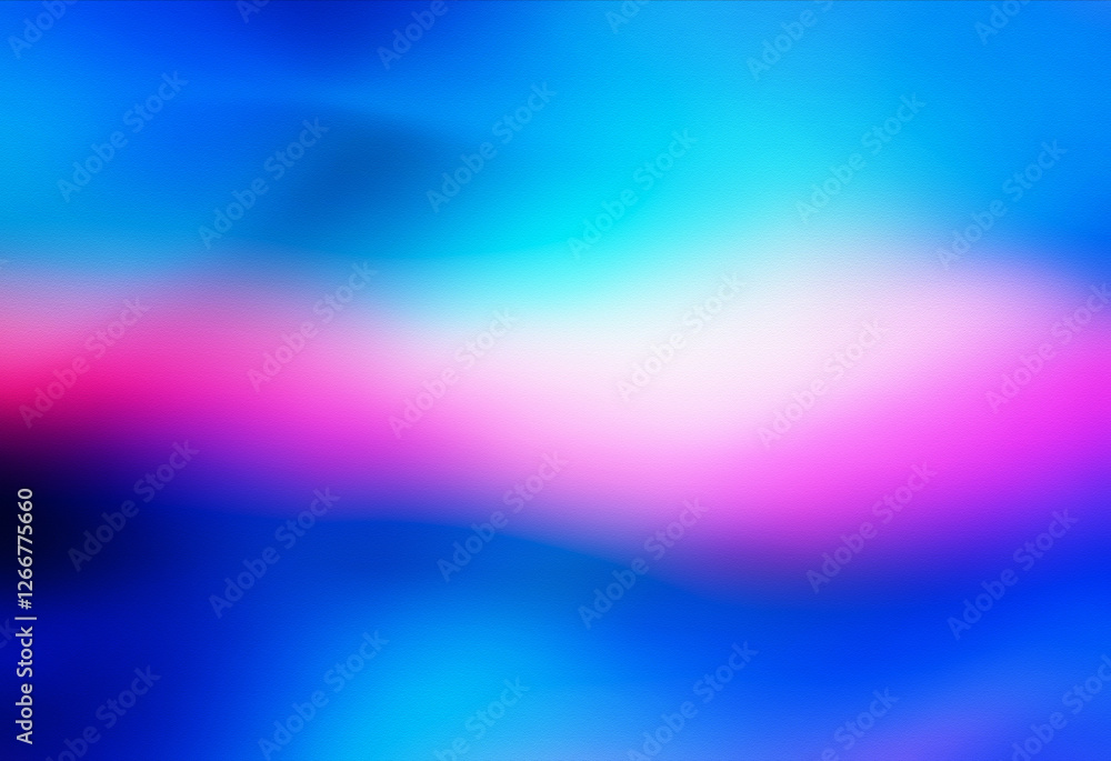 Poster grainy texture gradient background featuring blurry blue, pink, and white colours. smooth transition