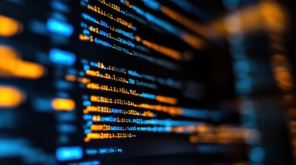 Naklejka premium abstract code background digital technology programming software