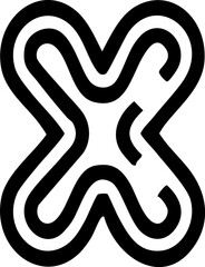 Letter X Outline Logo