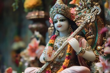 Fototapeta premium Vasant Holi , Generative AI 