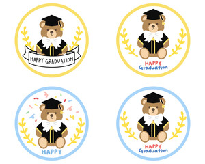 Happy graduation illustrations,졸업 일러스트 스티커