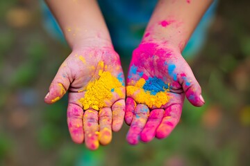 Holi is India festival of colors , Generative AI	