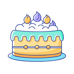 cake icon, cake vector illustration-simple illustration of cake, perfect for cake logos and icons