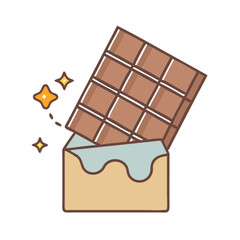 chocolate icon, chocolate vector illustration-simple illustration of chocolate, perfect for chocolate logos and icons