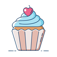cupcake icon, cupcake vector illustration-simple illustration of cupcake, perfect for cupcake logos and icons