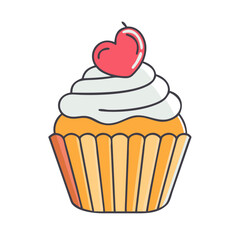 cupcake icon, cupcake vector illustration-simple illustration of cupcake, perfect for cupcake logos and icons