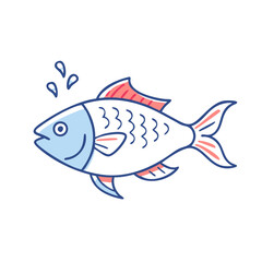 fish icon, fish vector illustration-simple illustration of fish, perfect for fish logos and icons