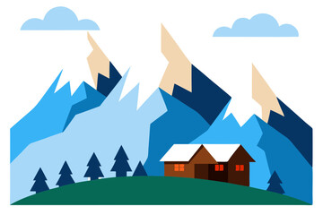 Fototapeta premium houses in the mountains