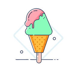 ice cream icon, ice cream vector illustration-simple illustration of ice cream, perfect for ice cream logos and icons