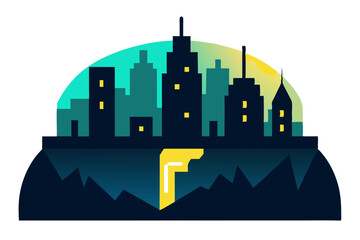Fototapeta premium night city skyline