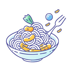 pasta icon, pasta vector illustration-simple illustration of pasta, perfect for pasta logos and icons