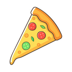 pizza slice icon, pizza slice vector illustration-simple illustration of pizza slice, perfect for pizza slice logos and icons