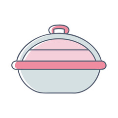 pot lid icon, pot lid vector illustration-simple illustration of pot lid, perfect for pot lid logos and icons
