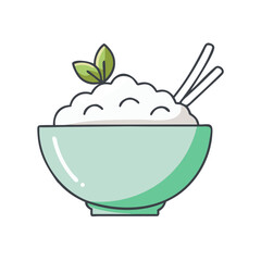 rice bowl icon, rice bowl vector illustration-simple illustration of rice bowl, perfect for rice bowl logos and icons