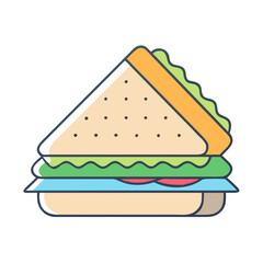 sandwich icon, sandwich vector illustration-simple illustration of sandwich, perfect for sandwich logos and icons