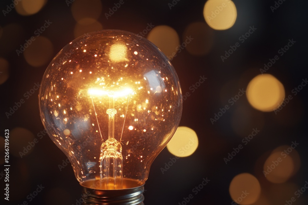 Poster a single light bulb sits on a table, ready to illuminate