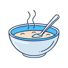 soup bowl icon, soup bowl vector illustration-simple illustration of soup bowl, perfect for soup bowl logos and icons