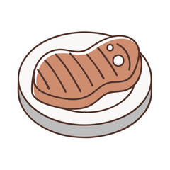 steak icon, steak vector illustration-simple illustration of steak, perfect for steak logos and icons