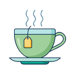 tea cup icon, tea cup vector illustration-simple illustration of tea cup, perfect for tea cup logos and icons