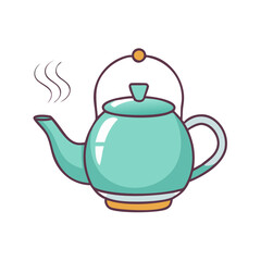 tea kettle icon, tea kettle vector illustration-simple illustration of tea kettle, perfect for tea kettle logos and icons
