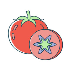 tomato icon, tomato vector illustration-simple illustration of tomato, perfect for tomato logos and icons