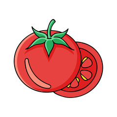 tomato icon, tomato vector illustration-simple illustration of tomato, perfect for tomato logos and icons