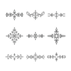 Set of decorative divider element