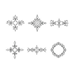 Set of decorative divider element