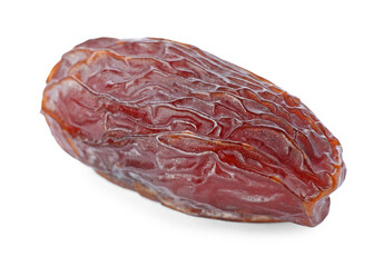 One tasty dried date isolated on white