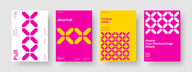 Obraz premium Abstract Book Cover Layout. Modern Brochure Design. Geometric Business Presentation Template. Report. Background. Poster. Banner. Flyer. Notebook. Journal. Pamphlet. Leaflet. Catalog. Newsletter