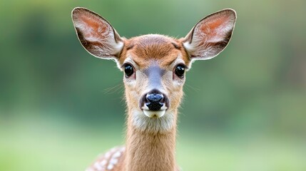 Young deer portrait in a natural setting