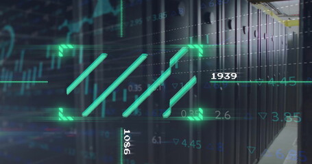 Image of data processing and scope scanning over server room
