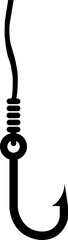 fishing hook icon.Hook of different shapes for fish on a white background.Design element for poster, card, banner,emblem, sign. Vector illustration.