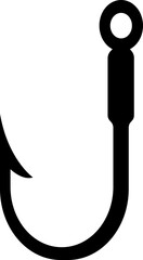 fishing hook icon.Hook of different shapes for fish on a white background.Design element for poster, card, banner,emblem, sign. Vector illustration.