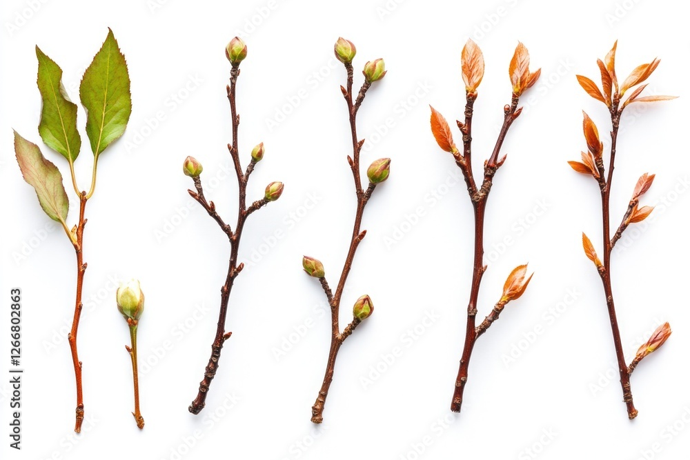 Poster A collection of unique leaf shapes and tree branches
