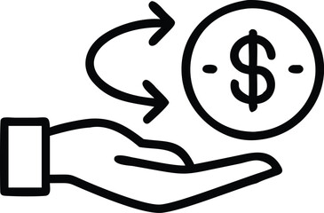 Minimalist icon, winter jacket, hooded coat, simple black and white illustration, outline drawing, zipper detail, sporty outerwear, fashion sketch, clean lines, stylized clothing design, vector graphi