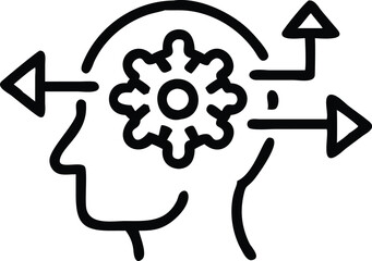 Gift box, simple line drawing, black and white, minimalist, large bow, square present, outline illustration, clean design, iconic symbol, festive, celebration, surprise, graphic icon, flat style, symm