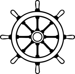 Ship Wheel Outline