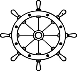 Ship Wheel Outline