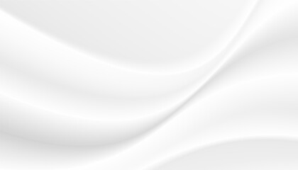 Abstract wrinkles white silk cloth fabric wave overlapping with light and shadow. white and gray texture background. copy space for web design. vector illustration	