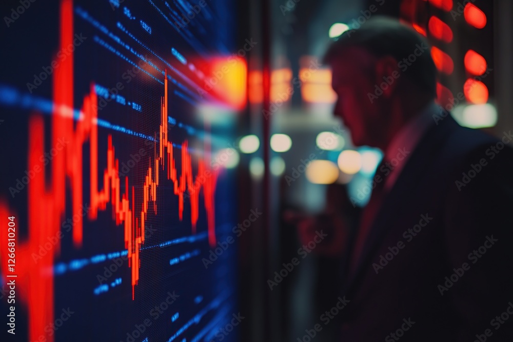 Aufkleber analyzing market trends: understanding stock chart patterns and investment strategies for success in