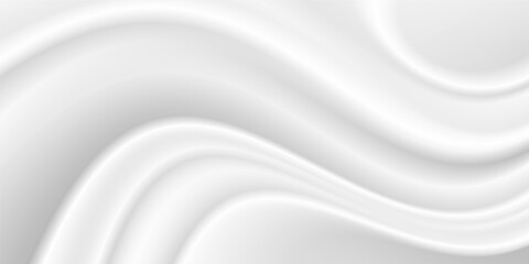 Abstract wrinkles white silk cloth fabric wave overlapping with light and shadow. white and gray texture background. copy space for web design. vector illustration	