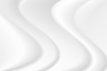 Abstract wrinkles white silk cloth fabric wave overlapping with light and shadow. white and gray texture background. copy space for web design. vector illustration	