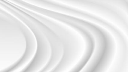 Obraz premium Abstract wrinkles white silk cloth fabric wave overlapping with light and shadow. white and gray texture background. copy space for web design. vector illustration 
