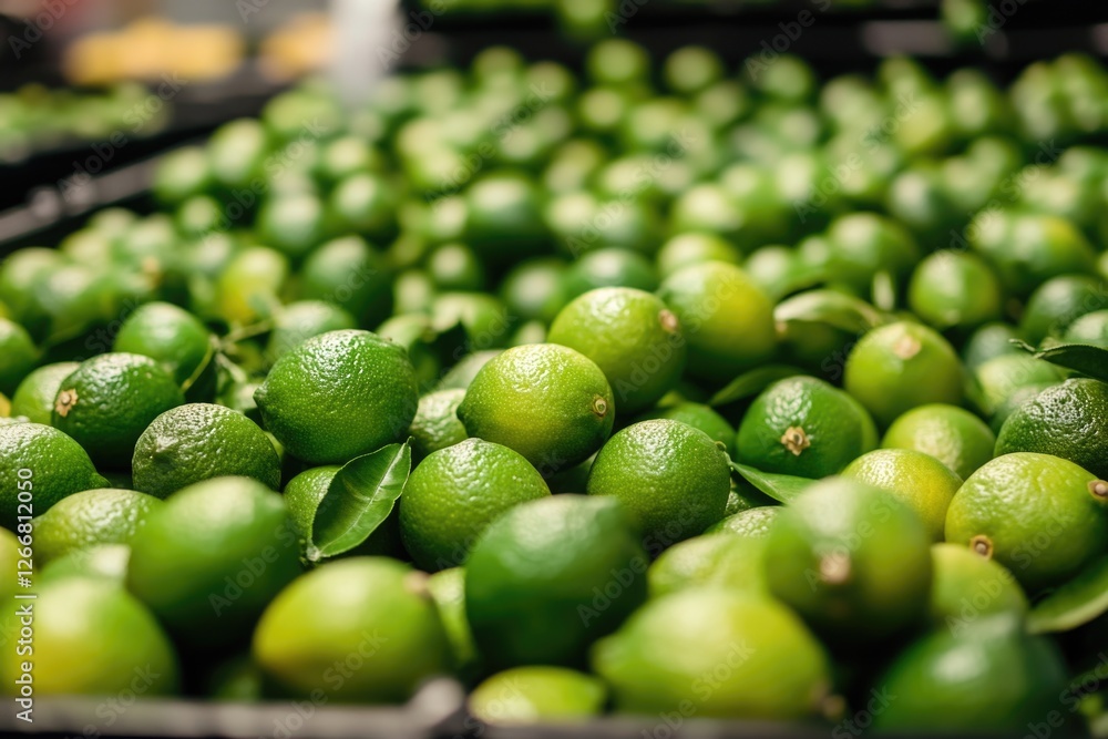 Poster a group of limes stacked on top of each other