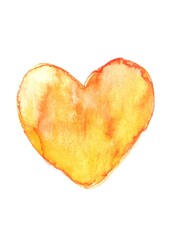 可愛らしい水彩画のハート