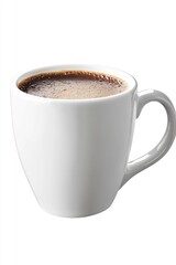 Obraz premium A cup of hot chocolate against a clean white background, perfect for promotional use or as a visual aid